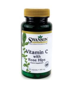 Swanson - Vitamin C with Rose Hips Extract 500mg - 100 caps
