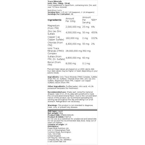 Trace Minerals - Ionic Zinc