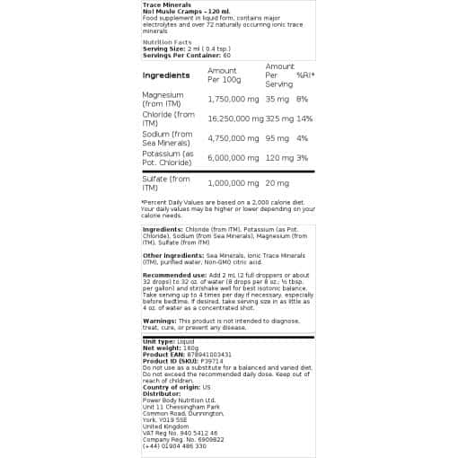 Trace Minerals - Nein! Muskelkrämpfe - 120 ml – Bild 3