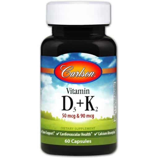Carlson Labs - Vitamin D3 + K2 - 60 caps