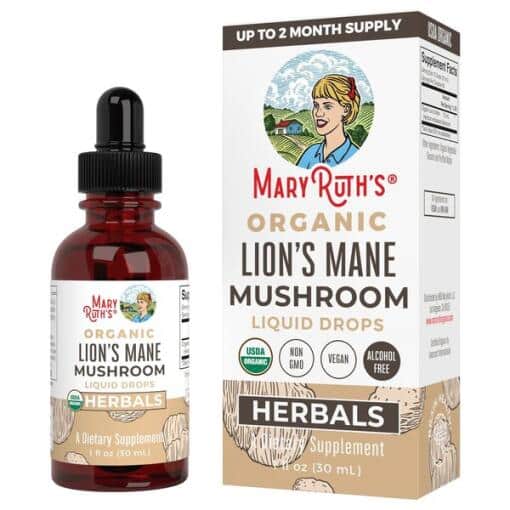 MaryRuth Organics - Organic Lion's Mane Mushroom Liquid Drops - 30 ml.