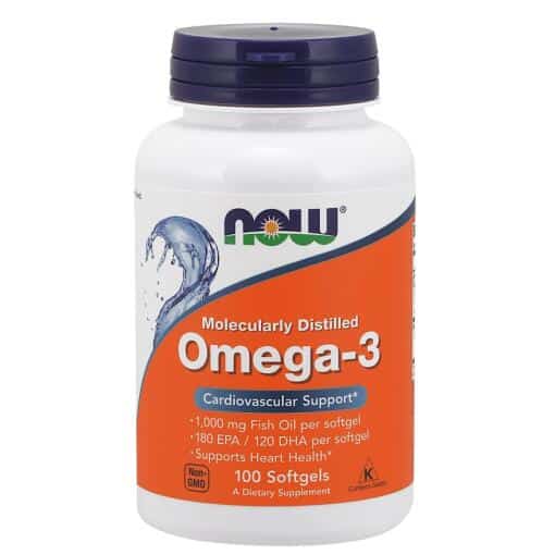 NOW Foods - Omega-3 Molecularly Distilled - 100 softgels