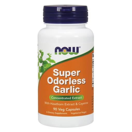NOW Foods - Super Odorless Garlic - Concentrated Extract - 90 vcaps