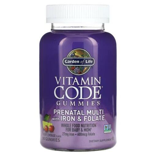 Garden of Life - Vitamin Code Prenatal Multi with Iron & Folate Gummies