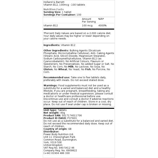 Holland & Barrett - Vitamin B12 – Bild 2
