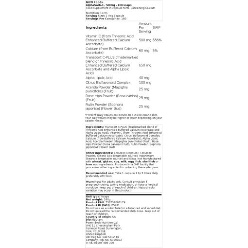NOW Foods - Alphasorb-C – Bild 2