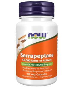 NOW Foods - Serrapeptase - 60 kapsler
