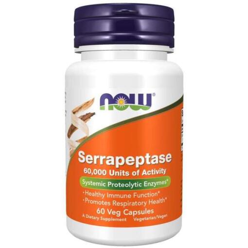 NOW Foods - Serrapeptase - 60 kapsler