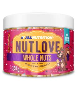 Nutlove Hele Nødder, Jordnødder i Hvid Chokolade - 300g