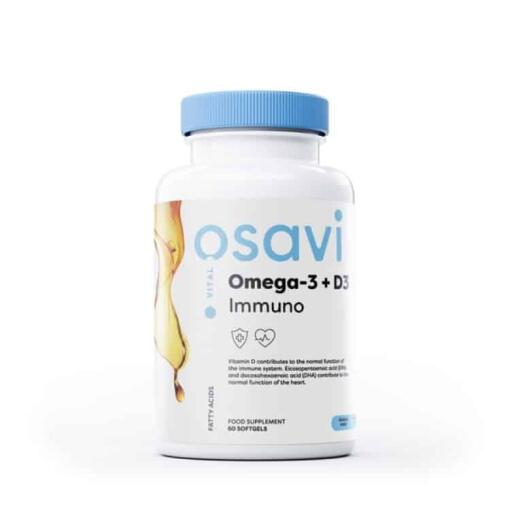 Osavi - Omega-3 + D3 Immun, Zitrone - 60 Weichkapseln