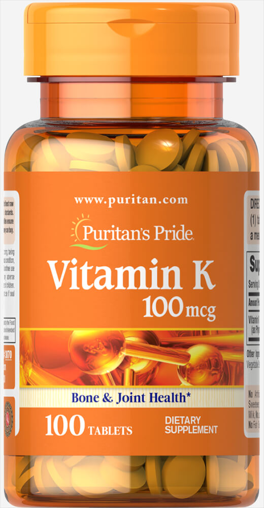 Puritan's Pride - Vitamin K, 100 mcg - 100 tabletter
