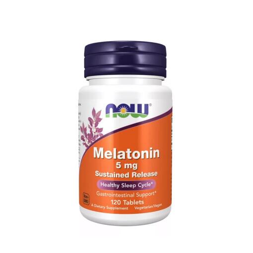 NOW Foods - Melatonin 5 mg mit verzögerter Freisetzung - 120 Tabletten