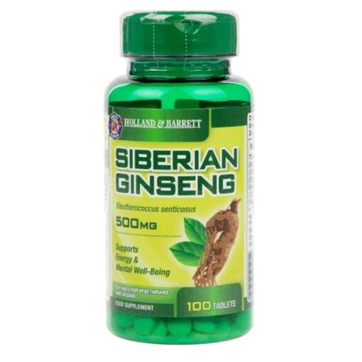 Holland & Barrett - Sibirischer Ginseng, 500 mg - 100 Tabletten