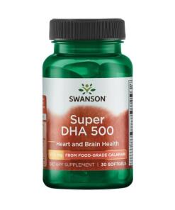 Swanson - Super DHA 500 aus Lebensmittelqualität Tintenfisch - 30 Weichkapseln