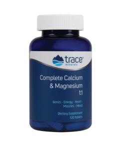 Trace Minerals - Komplettes Calcium & Magnesium 1:1 - 120 Tabletten