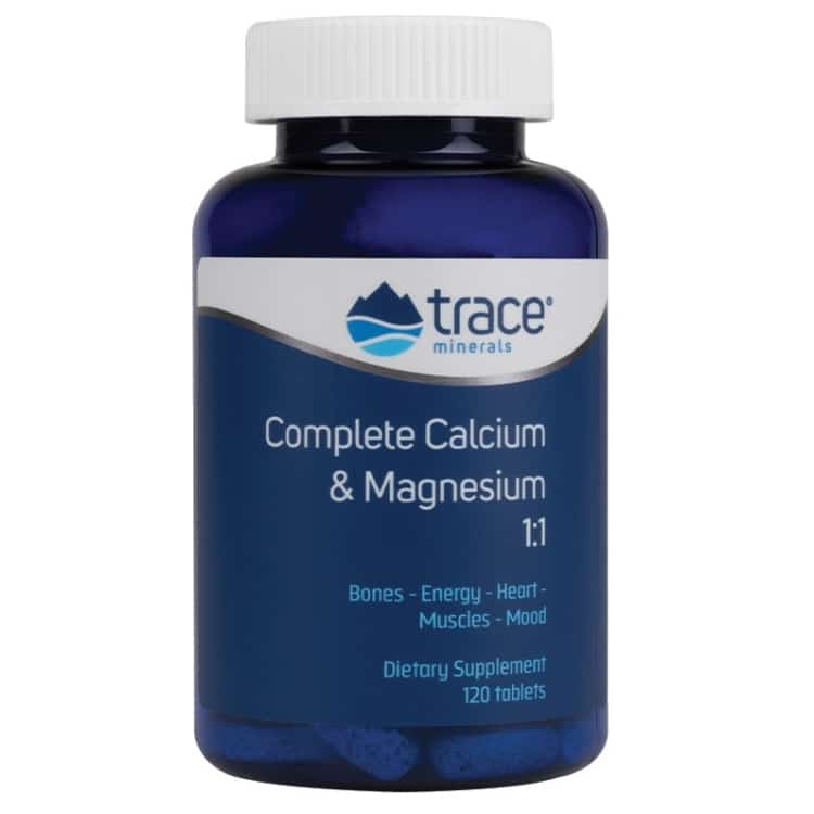 Trace Minerals - Komplettes Calcium & Magnesium 1:1 - 120 Tabletten