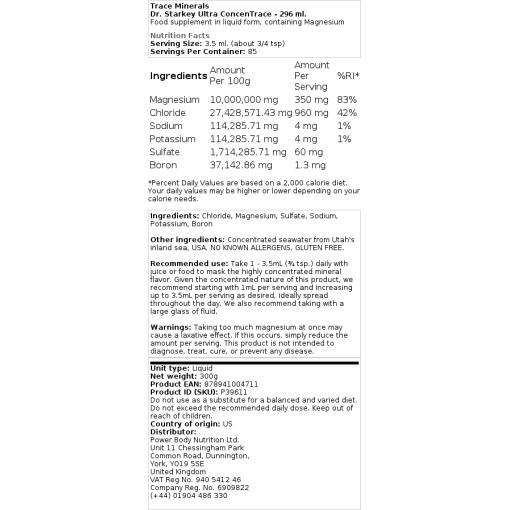 Trace Minerals - Dr. Starkey Ultra ConcenTrace - 296 ml – Bild 2