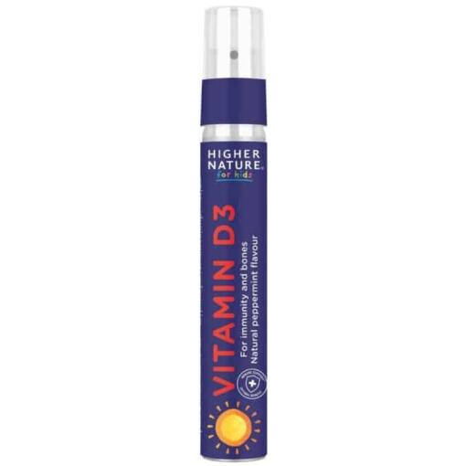 Higher Nature - Vitamin D3 Spray für Kinder, natürliche Pfefferminze - 13,5 ml