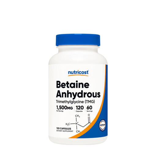 Nutricost Betaine Anhydrous (TMG) Capsules (120 Capsules)