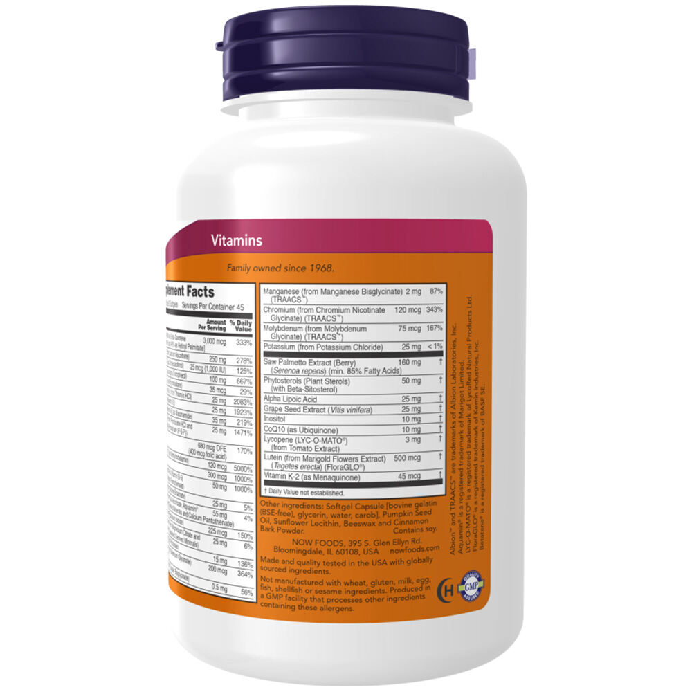 NOW Foods - ADAM Multivitamin für Männer - 90 Weichgelkapseln – Bild 6