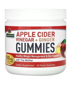 Apple Cider Vinegar + Ginger Gummies - 45 pectin gummies