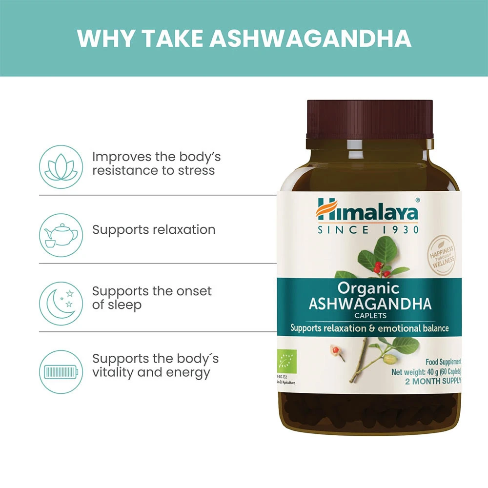 Himalaya - Bio Ashwagandha - 60 Tabletten – Bild 3