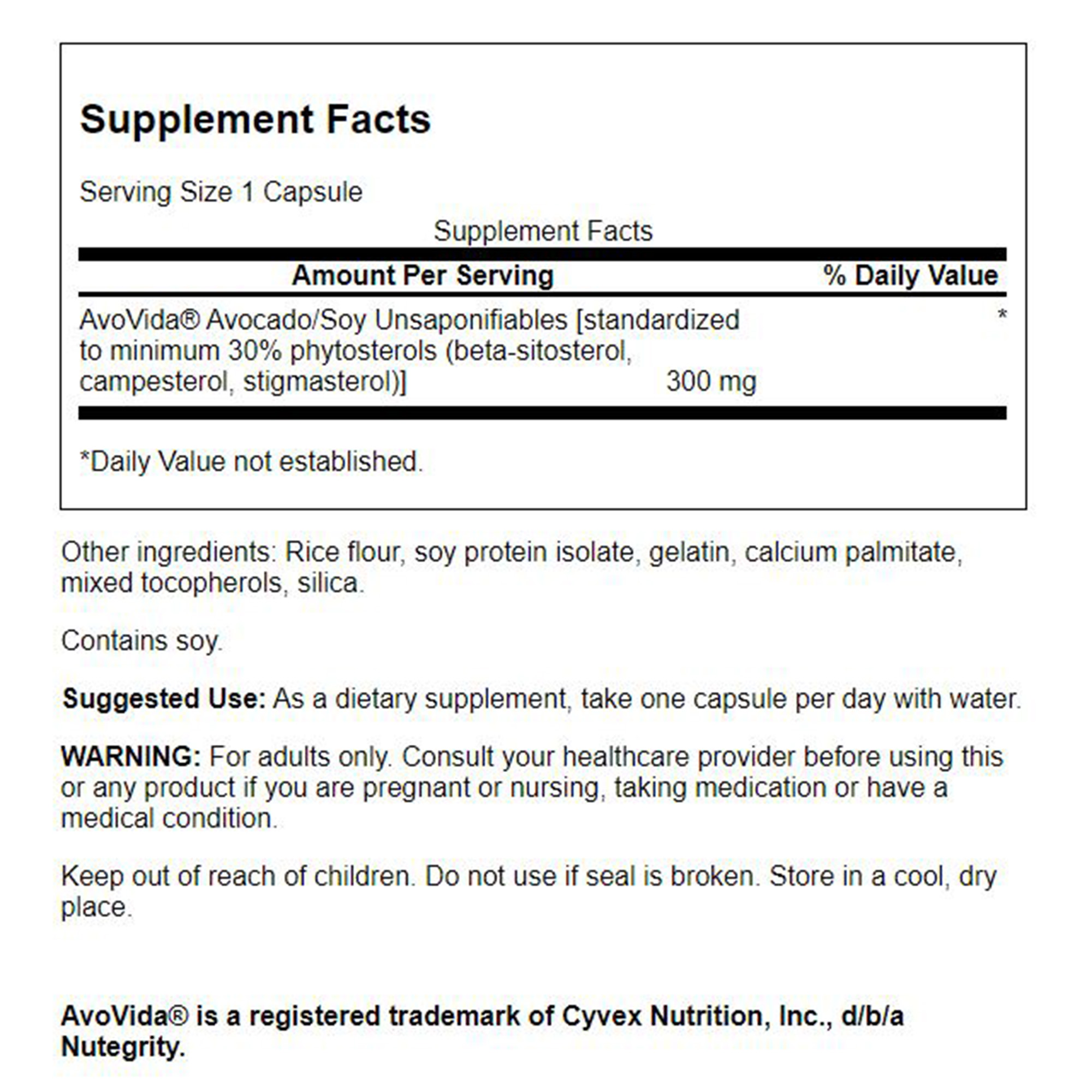 Swanson - AvoVida, 300 mg maximale Stärke - 60 Kapseln – Bild 3