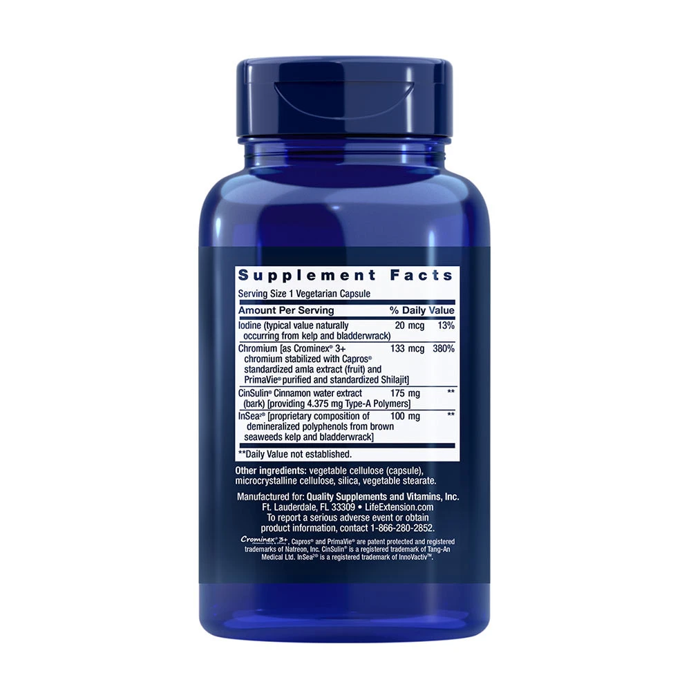 Life Extension - CinSulin mit InSea2 und Crominex 3+ - 90 Kapseln – Bild 2
