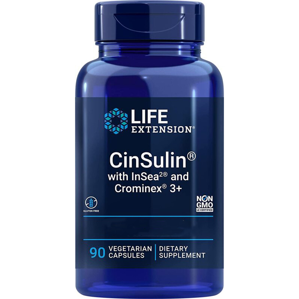 Life Extension - CinSulin mit InSea2 und Crominex 3+ - 90 Kapseln – Bild 4