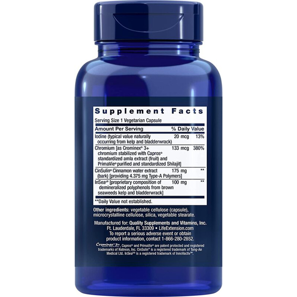 Life Extension - CinSulin mit InSea2 und Crominex 3+ - 90 Kapseln – Bild 5
