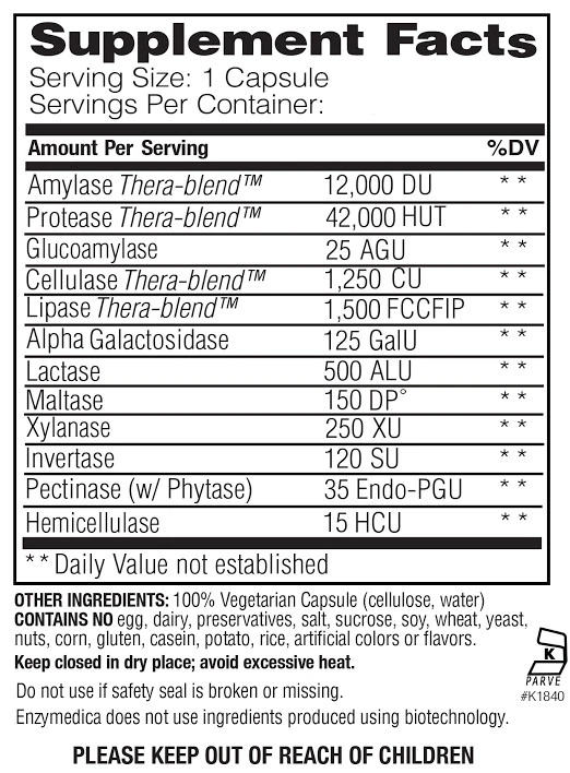 Enzymedica - Verdauung - 30 Kapseln – Bild 2