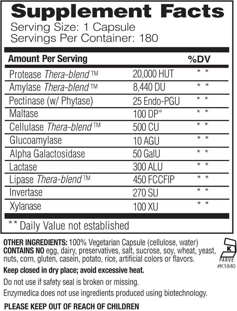 Enzymedica - Digest Basic - 180 Kapseln – Bild 3
