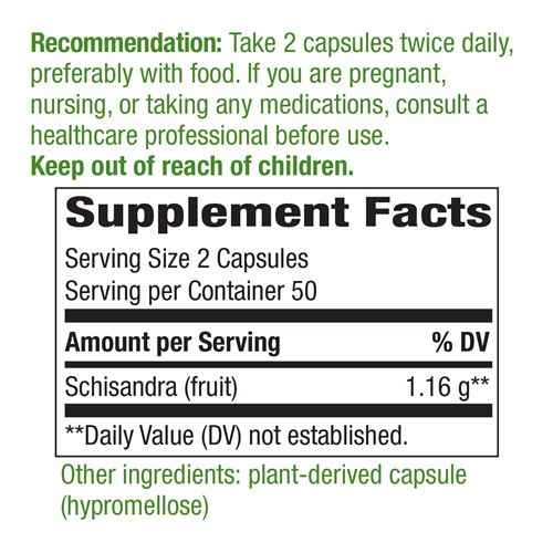 Natures Way - Schisandrafrucht (100 Kapseln) – Bild 6