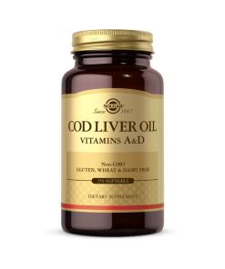SOLGAR Cod Liver Oil - Vitamins A&D (250 caps)