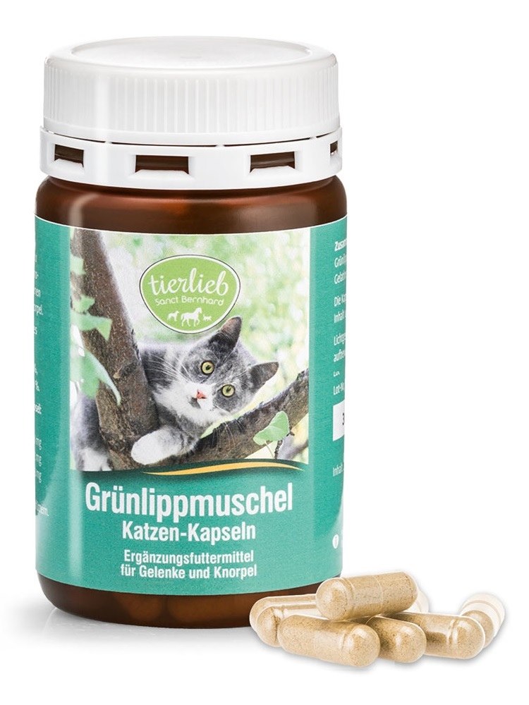 TIERLIEB Green-lipped Mussel Cat Capsules (90 caps)