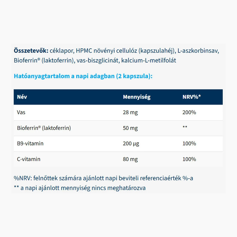 USA Medical - Eisen-Boost-Matrix BioFerrin® (60 Kapseln) – Bild 2