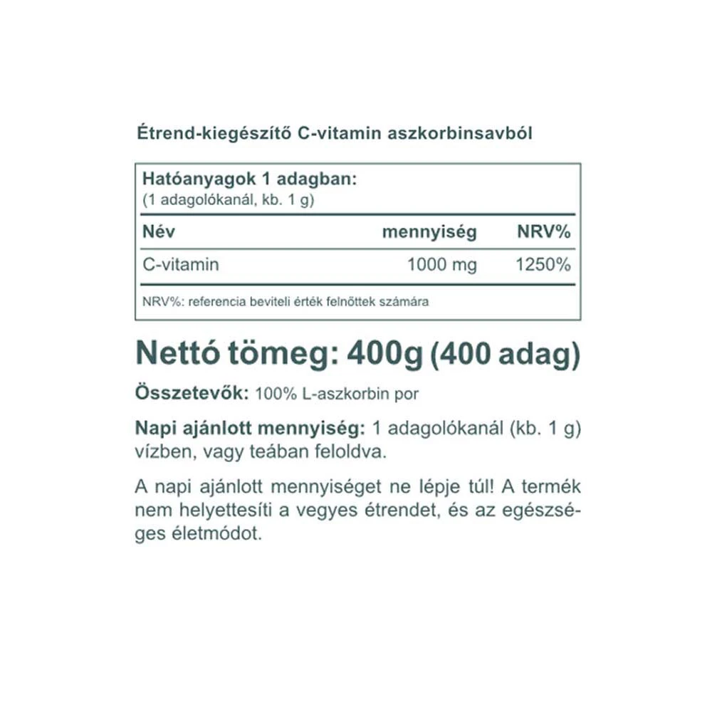 Vitaking - Ascorbinsäurepulver (Vitamin C) (400 g) – Bild 2