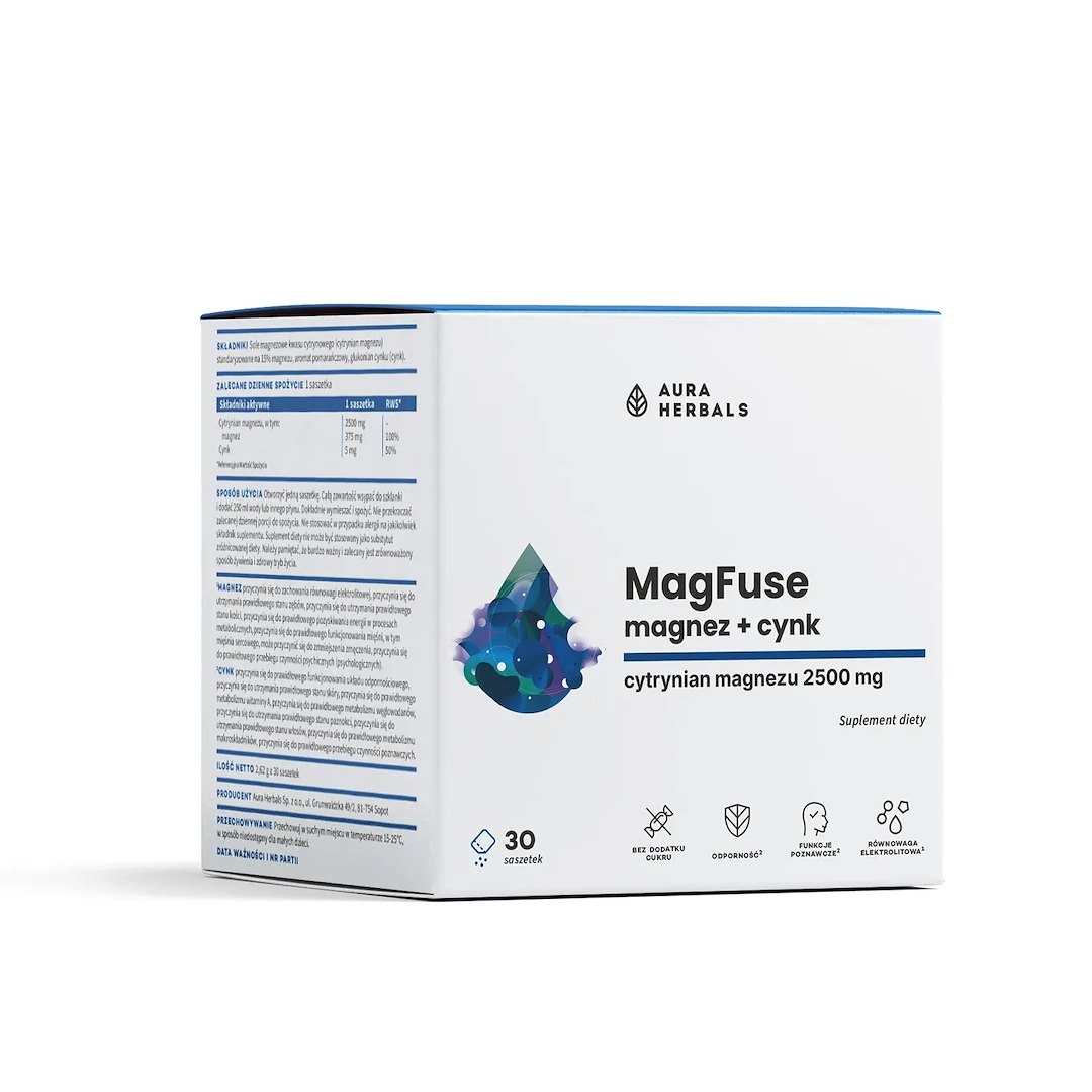 AURA HERBALS MagFuse: magnesium + zinc (30 pcs.)