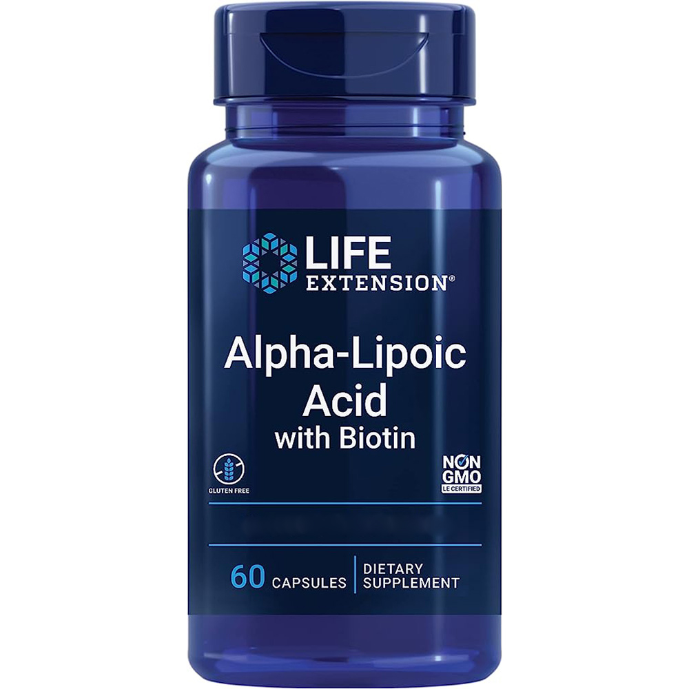 Life Extension - Alpha-Liponsäure mit Biotin - 60 Kapseln – Bild 2