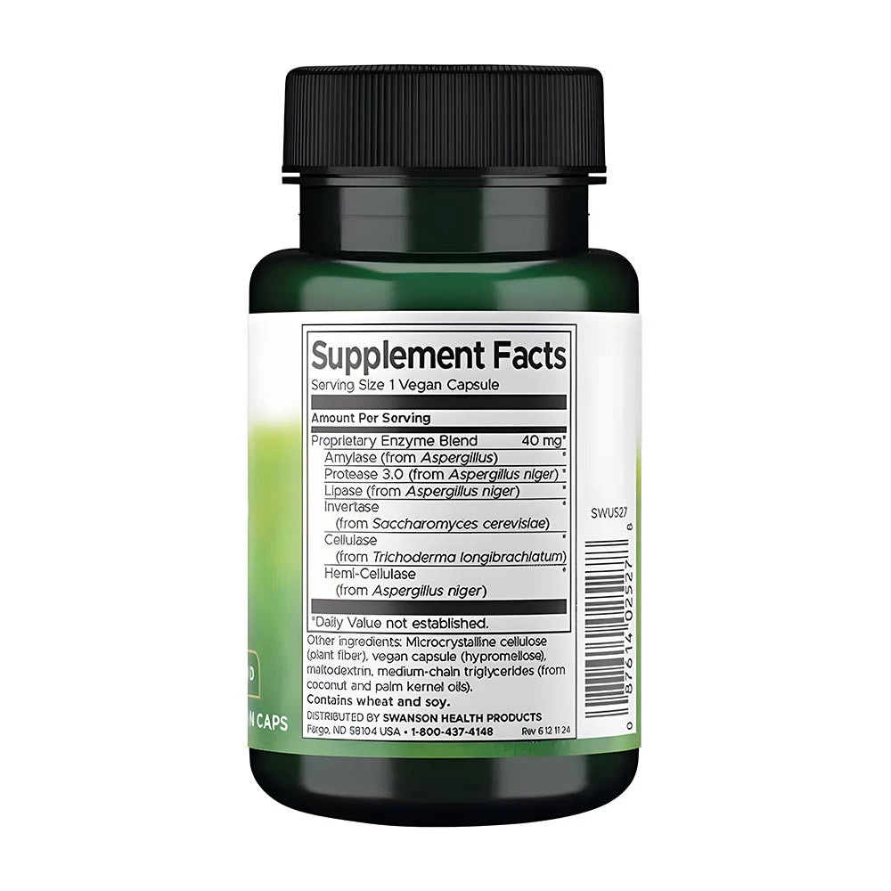 Swanson - Anti-Blähungs-Enzym - 90 Kapseln – Bild 3