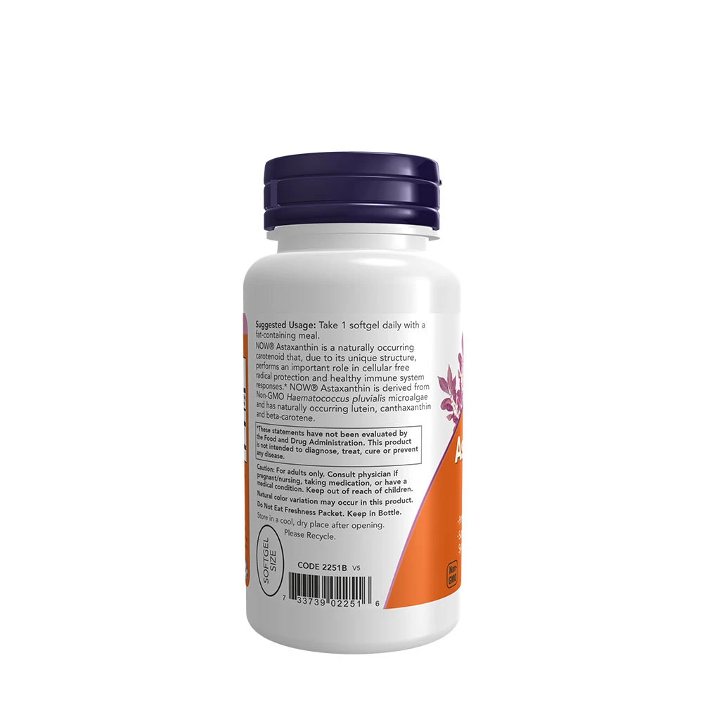 NOW Foods - Astaxanthin, 10 mg - 60 Weichkapseln – Bild 5