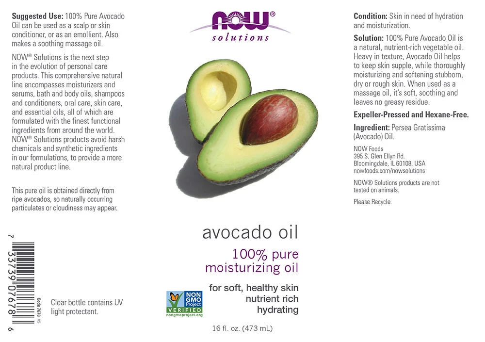NOW Foods - Avocadoöl - 473 ml – Bild 2