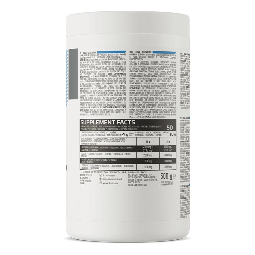 OstroVit - BCAA + Glutamin, Zitrone - 500g – Bild 7