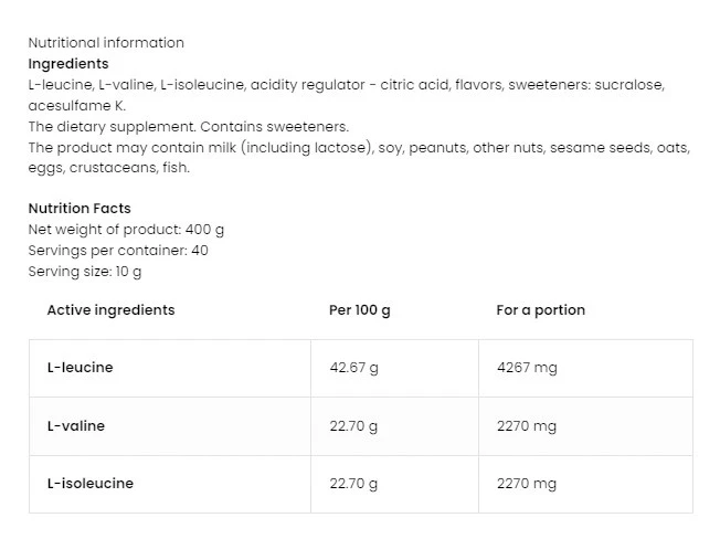 OstroVit - BCAA Instant, Cola-Geschmack - 400g – Bild 4
