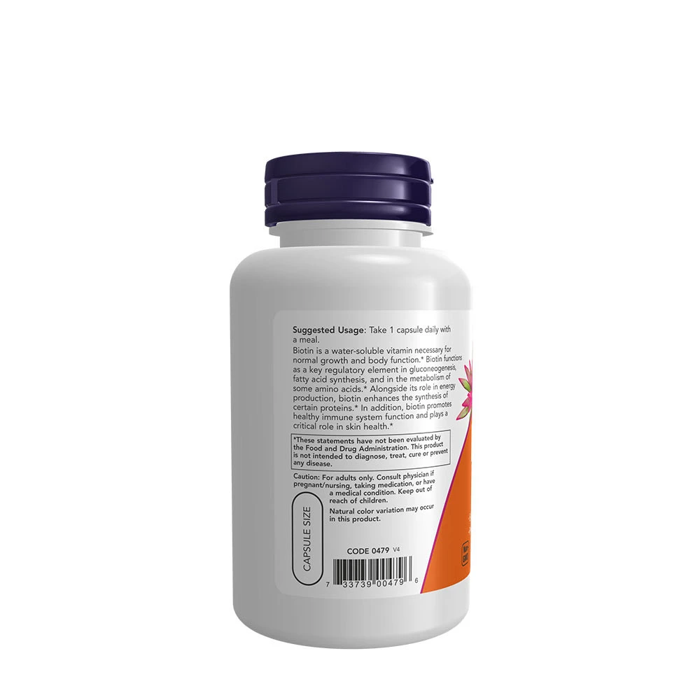 NOW Foods - Biotin, 10 mg Extra-Stärke - 120 Kapseln – Bild 8
