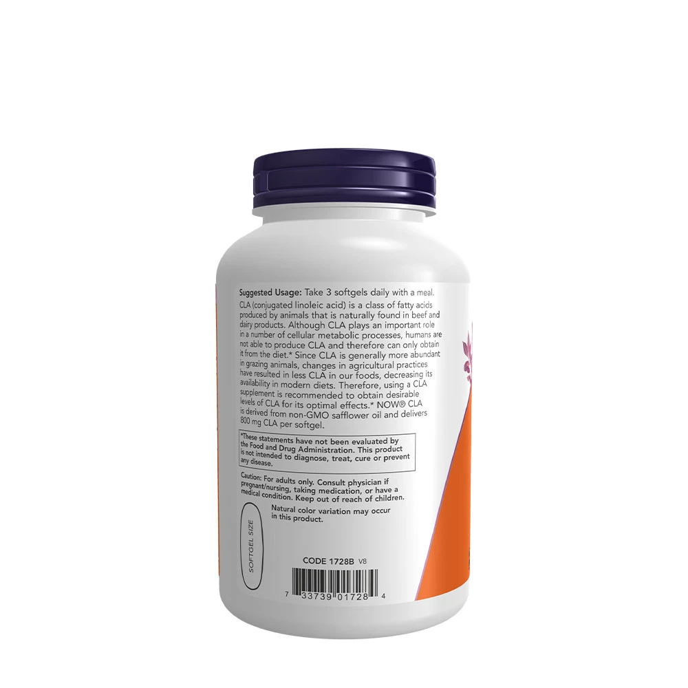 NOW Foods - CLA, 800 mg - 180 Weichkapseln – Bild 5