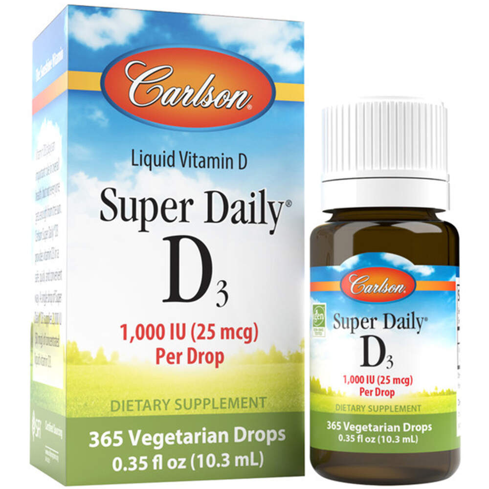 Carlson Labs Super Täglich D3 1000 IE, 10,3 ml – Bild 2
