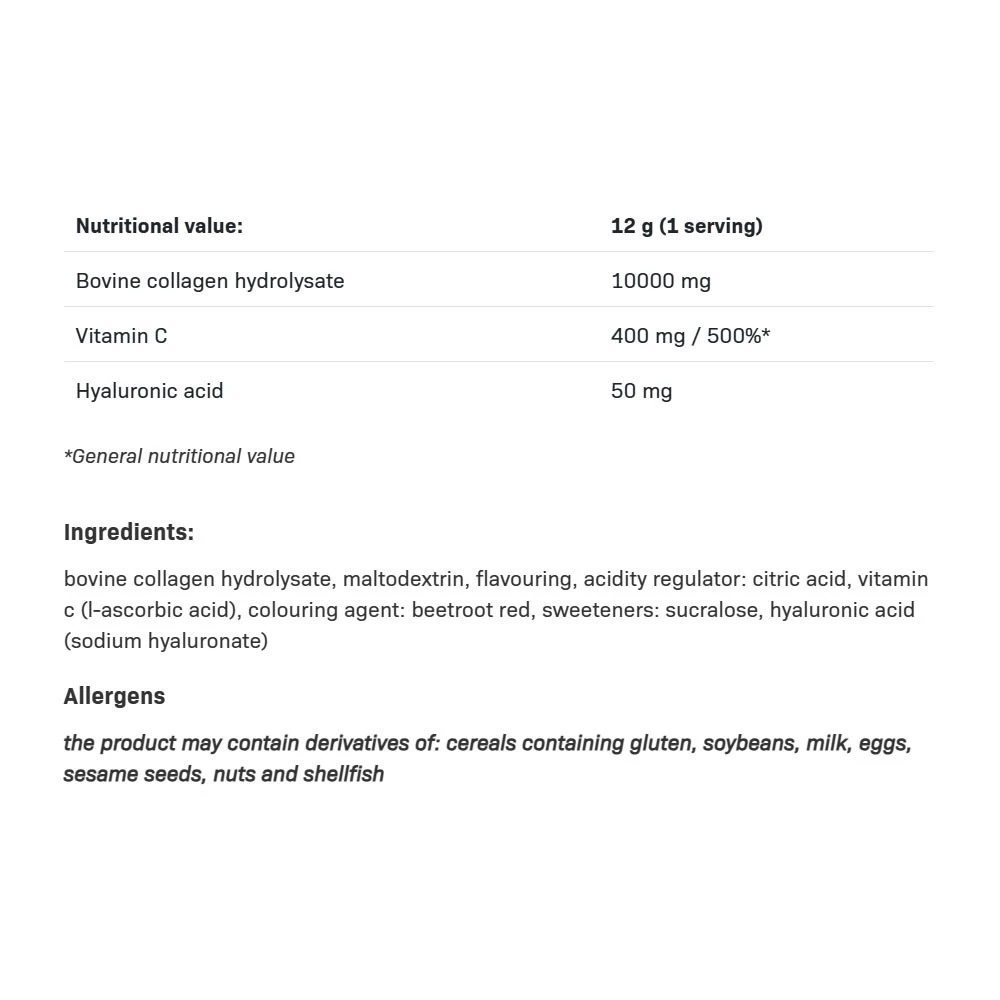 Allnutrition - Kollagen, Erdbeere - 480g – Bild 3