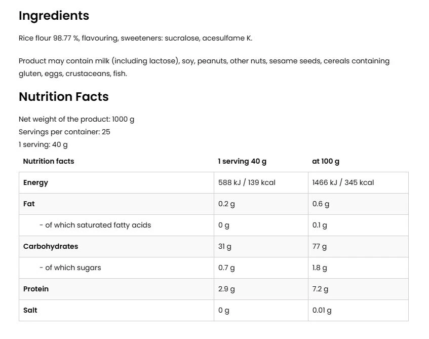 OstroVit - Reiscreme mit Himbeergeschmack - 1000g – Bild 5