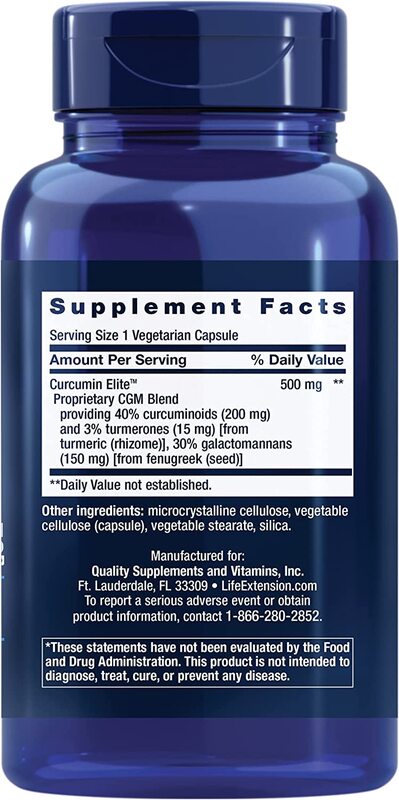 Life Extension - Elite Curcumin Kurkuma-Extrakt - 60 Kapseln – Bild 3